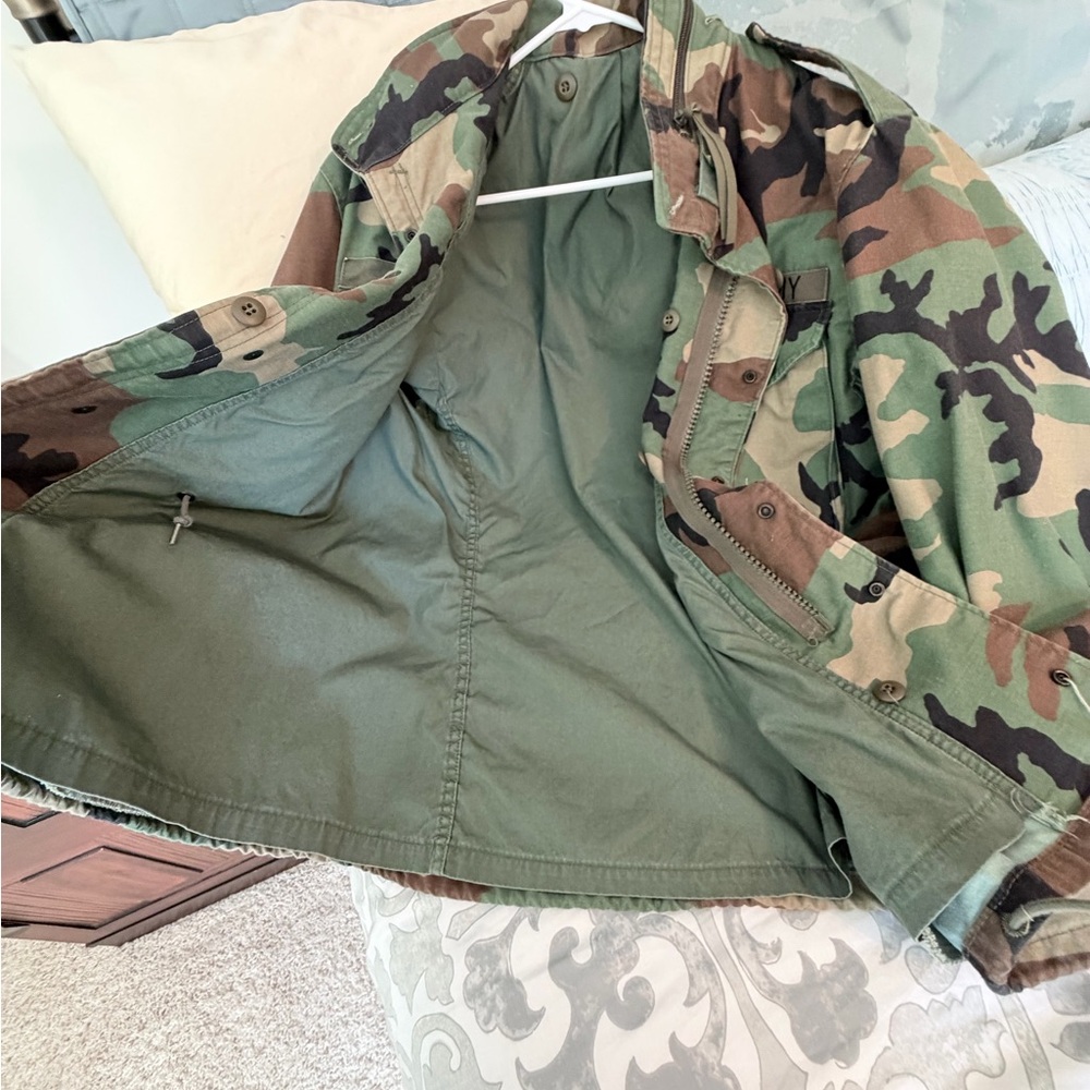 U.S. Army Woodland Camouflage Utility Jacket - Green/Brown/Black